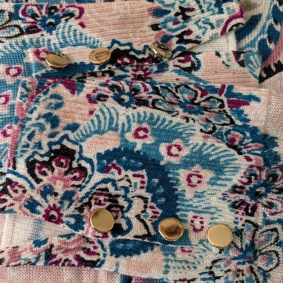 NWT CHICO’S Paisley Lace-Print Mock-Neck Pullover Size M (Chico’s Size 1) - Picture 4 of 7